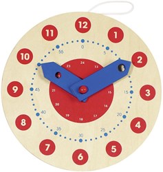 Goki horloge en bois jouet éducatif apprendre à lire l'heure