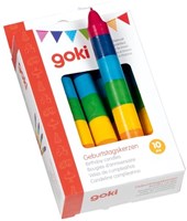 Goki bougies d'anniversaire arc-en-ciel - lot de 10 bougies colorées