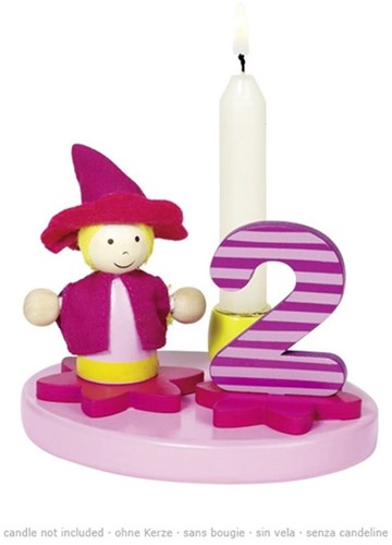 Goki bougies d'anniversaire rose - décoration pour gâteau d'anniversaire