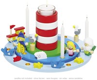 Goki bougeoir anniversaire marin - décoration festive pour table d’enfant