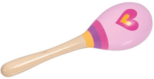 Goki Maracas - Holz Musikinstrument herzförmiges Spielzeug