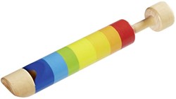 Goki flûte en bois à piston - jouet musical coloré pour enfants