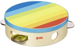 Goki tambourin en bois jouet musical coloré