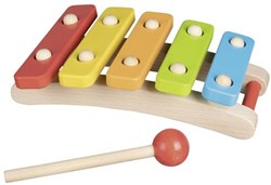 Goki Holz-Xylophon Musikspielzeug mit 5 Melodien für Kinder