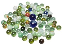 Goki billes en verre - jouet coloré en filet - 88 pièces - jeu de billes