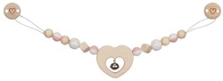 Goki Houten Wandelwagenketting Hart met Clips
