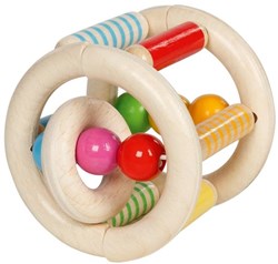 Goki Beißring Holzroller - Heimess Touch Ring elastisch Babyspielzeug