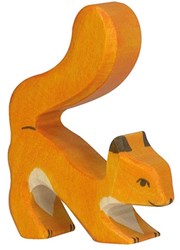 Holztiger Holz Spielfigur Eichhörnchen orange Waldtiere Spielzeug