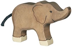 Holztiger Holz Spielfigur Elefant klein - grau - nachhaltiges Spielzeug