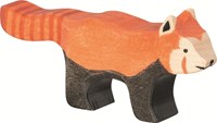 Holztiger Holzspielzeugfigur roter Panda handgefertigt nachhaltiges Spielzeug