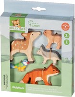 Holztiger animaux de la forêt en bois - jouet artisanal pour enfants-2