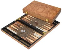 Philos Backgammon Spiel mittelgroß Holz Brettspiel klassisch