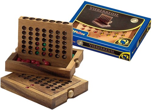 Philos Vier gewinnt Groß - Holz Strategiespiel für Kinder