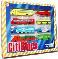 CitiBlocs wooden cars (8 st). 3+