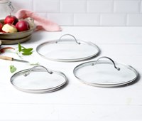 GreenPan Glasdeckel 28cm - universell - transparent - Edelstahlgriff-3