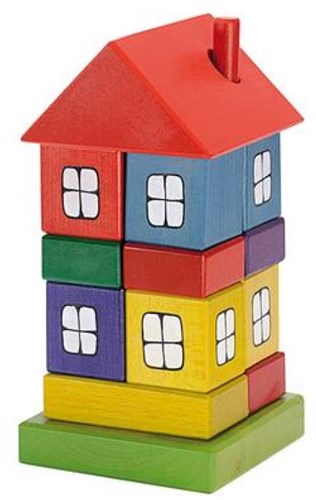 Ostheimer Holzhaus mehrfarbig Spielhaus für Kinder