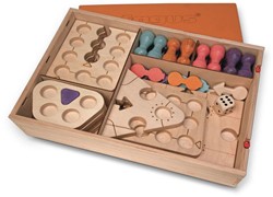 FAGUS Holzspiel, 36 Teile, groß. Von 2 bis 8 Spielern. 3+