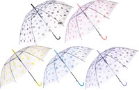 Duckiez Regenschirm Herzchen transparent 50cm bunt für Kinder