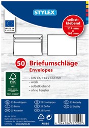 50 Umschläge C6 114x162mm 76700