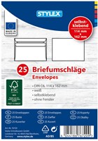 25 Briefumschläge C6 selbstklebend 114x162mm