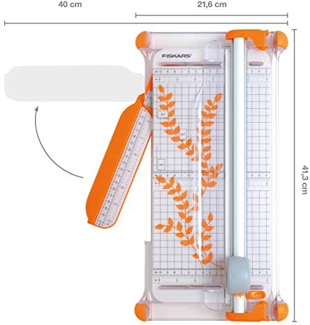 Fiskars Papierschneider A4 - Rollenschneidemesser für Basteln und Papier-2