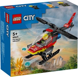 LEGO City hélicoptère de pompiers jouet - 60411 - set de construction pour enfants