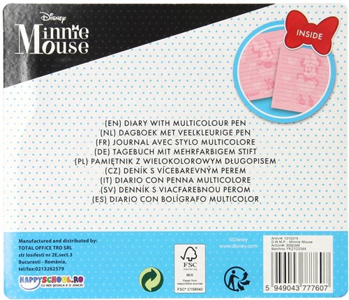 Dagboekje met Meerkleurenpen Minnie Mouse-2