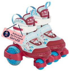 Hudora Rollschuhe LED Einhorn verstellbar Größe 26-29 Kinderskates