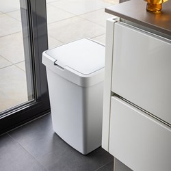 Sunware Delta Prullenbak met Klep 50L Wit