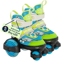 Hudora Rollschuhe LED verstellbar Größe 30-33 Kinder Skates