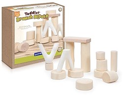 Guidecraft blocs de construction en bois - jouet éducatif nature 15 pièces
