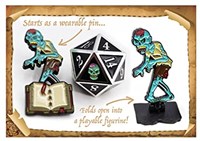Foam Brain Games set de dés en métal - mini RPG et pin's émaillé