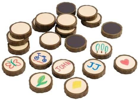 Guidecraft biscuits magnétiques en bois à écrire - jouet éducatif-2