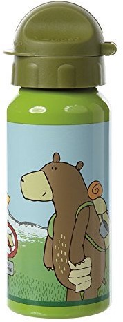 SIGIKID 24768 Trinkflasche Forest Grizzly Mädchen und Jungen Kinder-Flasche empfohlen ab 3 Jahren grün 400ml