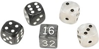Philos Würfelset Backgammon Kunststoff schwarz-weiß Spielzubehör