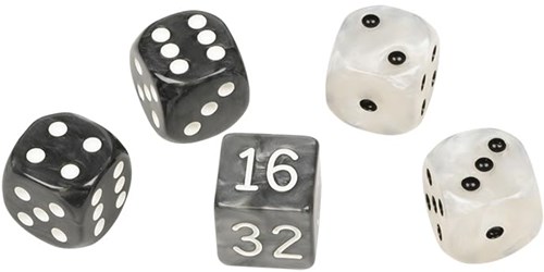 Philos Würfelset Backgammon Kunststoff schwarz-weiß Spielzubehör