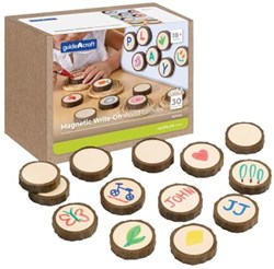 Guidecraft biscuits magnétiques en bois à écrire - jouet éducatif