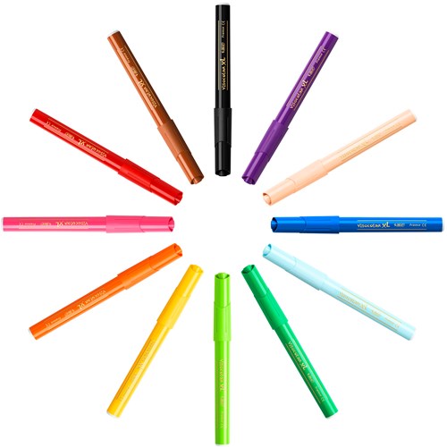 BIC feutres de coloriage Visacolor XL Ecolutions - 12 pièces - adaptés aux enfants-2