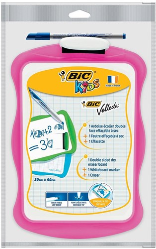 BIC ardoise blanche double face avec effaceur et marqueur - jouet éducatif-2