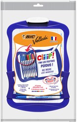 BIC Tableau blanc double face avec 8 marqueurs et effaceur - cadre bleu