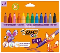 BIC Filzstifte Kinder Jumbo auswaschbar 12 Farben Set Stifte