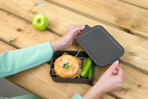 Brabantia Lunchset Kunststoff Frühstück und Brotdose Dark Grey BPA-frei-3