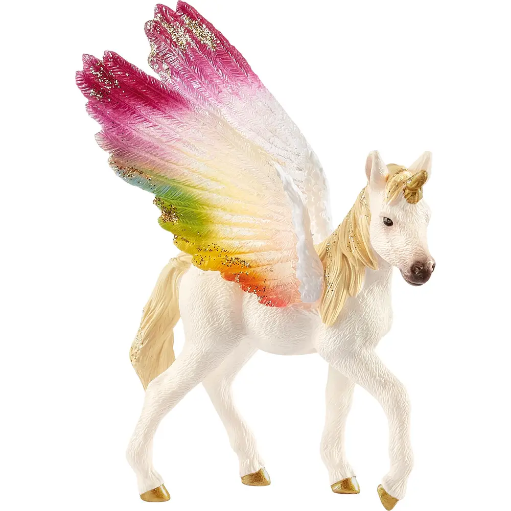 Schleich Bayala Geflügeltes Regenbogen Einhorn Fohlen Spielfigur 70577