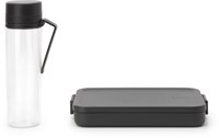 Brabantia boîte à lunch et gourde - plastique - gris foncé - réutilisable-2