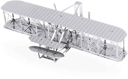 Metal Earth MMS042 Wright Brothers Airplane, Metal Model lasergeschnittener 3D-Konstruktionsbausatz, 1 Metallplatine, ab 14 Jahren
