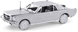 Fascinations MMS056 - Metal Earth 502606 - Ford 1965 Mustang Coupe, lasergeschnittener 3D-Konstruktionsbausatz, 2 Metallplatinen, ab 14 Jahren