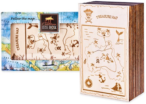 Eureka casse-tête en bois escape box - boîte secrète des Caraïbes-2