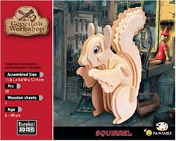Gepetto's Workshop 52473145 - Holzpuzzle-3D Eichhörnchen