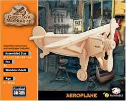 Gepetto's Workshop 52473147 - Holzpuzzle-3D Propellerflugzeug