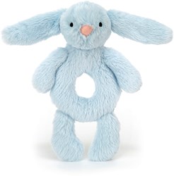 Bashful Blue Bunny Ring Rattle